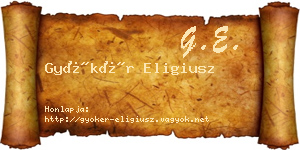 Gyökér Eligiusz névjegykártya